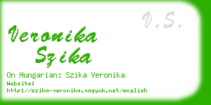 veronika szika business card